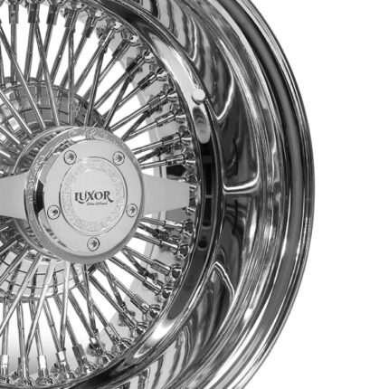 4PC 13x7 Chrome 72 Spoke Wheels