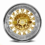 14x7 60 Spoke Triple Cross Lace Reverse Gold Center