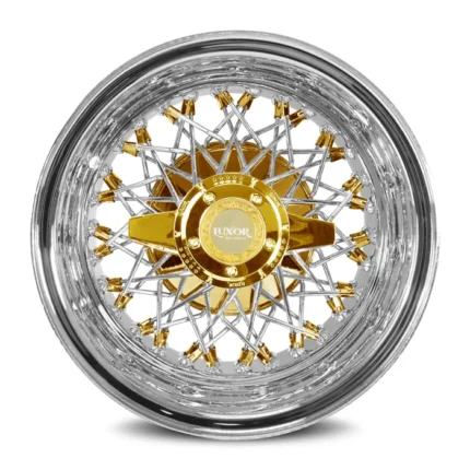 14x7 60 Spoke Triple Cross Lace Reverse Triple Gold