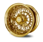 13x7 72 Cross Lace Reverse All Gold Wheels
