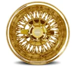 13x7 72 Cross Lace Reverse All Gold Wheels