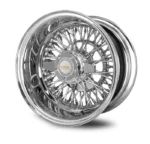 13x5.5 72 Cross Lace Reverse Chrome Wheels