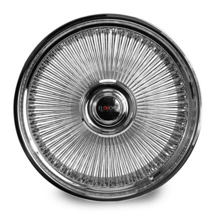 24" 180 Straight Lace Forged Alloy Wheel All Chrome with Floating Luxor Caps